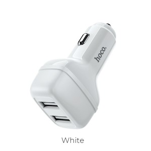 hoco-z36-leader-dual-port-car-charger-white
