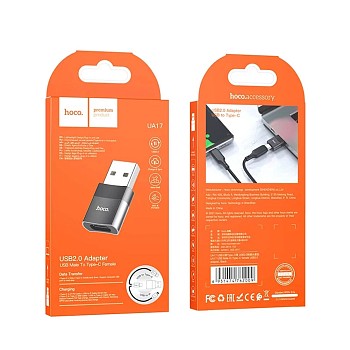 Адаптер Hoco UA17 OTG USB-A 3.0 in - Type-C out  (Black) в магазине PartsOkey.ru в Ростове на Дону, Краснодаре и Москве
